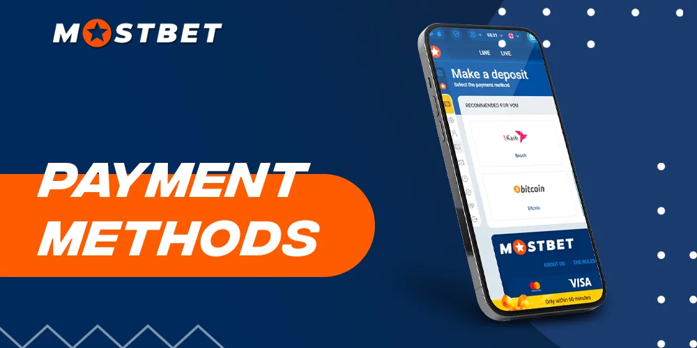 Payment methods available at Mostbet